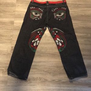 Old Paris jeans with sewn in art